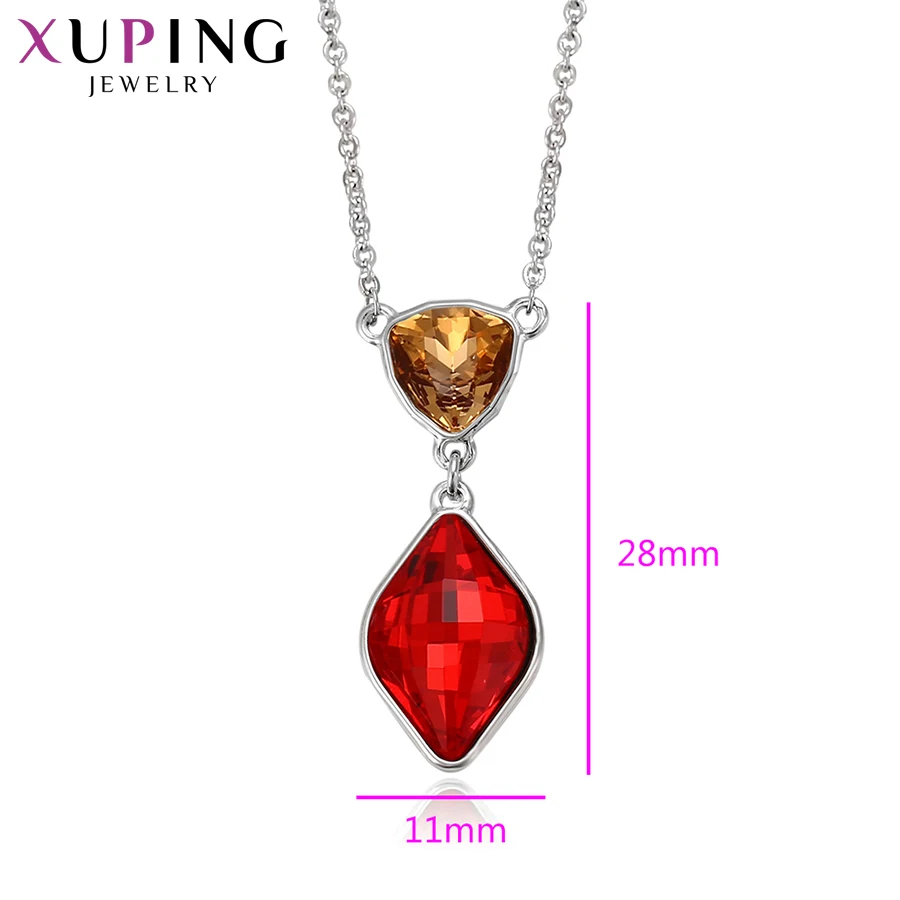 Xuping, модная подвеска, Роскошные Кристаллы от Swarovski, подвеска в виде капли воды, ожерелья для женщин, подарки на день Святого Валентина, 43461