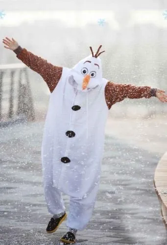 Для детей и взрослых Аниме Олаф снеговик пижамы белый комбинезон Пижама Party