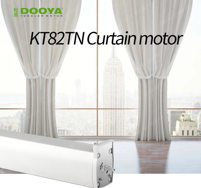 Dooya KT82TN, DC Электрический шторный мотор, встроенный Трансформатор переменного тока 100-240 В, пульт дистанционного управления для умного дома автоматический