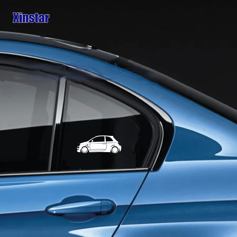 

2pcs Decal Sticker car windows sticker for fiat 500