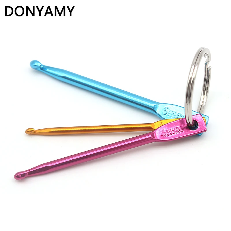 Разноцветные спицы DONYAMY для рукоделия мини алюминиевый крючок вязания