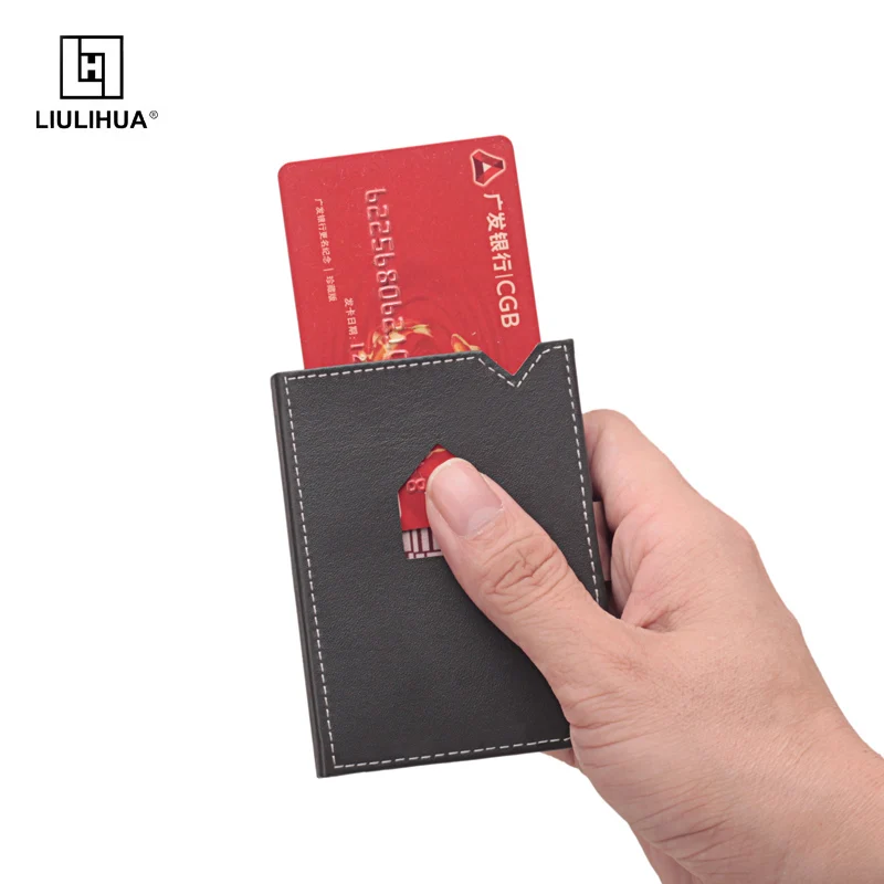 LLH держатель для банковских карт мужской и женский кошелек с защитой rfid мужские