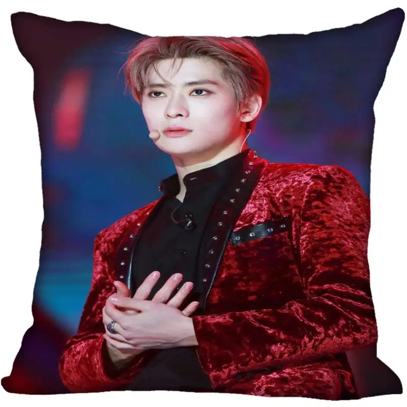 16 Пользовательские Kpop NCT JaeHyun Печатных Квадратных шелковые наволочки 40x40 см, 35x35 см одна сторона атласная наволочка индивидуальный логотип - Цвет: 16