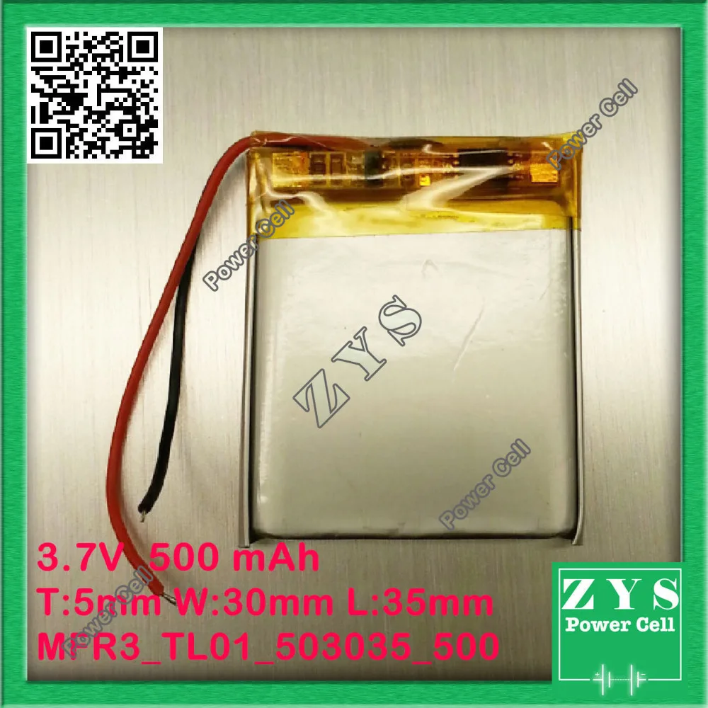 Безопасная упаковка (уровень 4) 1 шт. 503035 3 7 V 500mah литий полимерный аккумулятор с