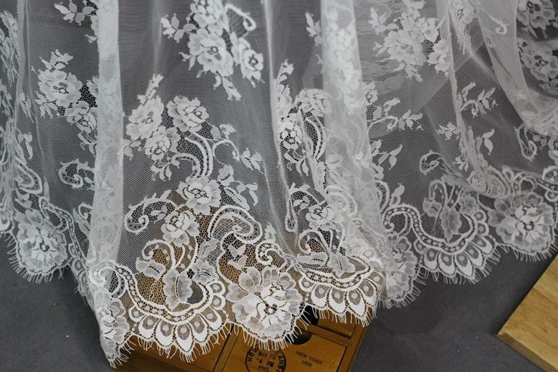 Товары высокого качества 150 см ширина мягкие кружевные ресницы ручная работа