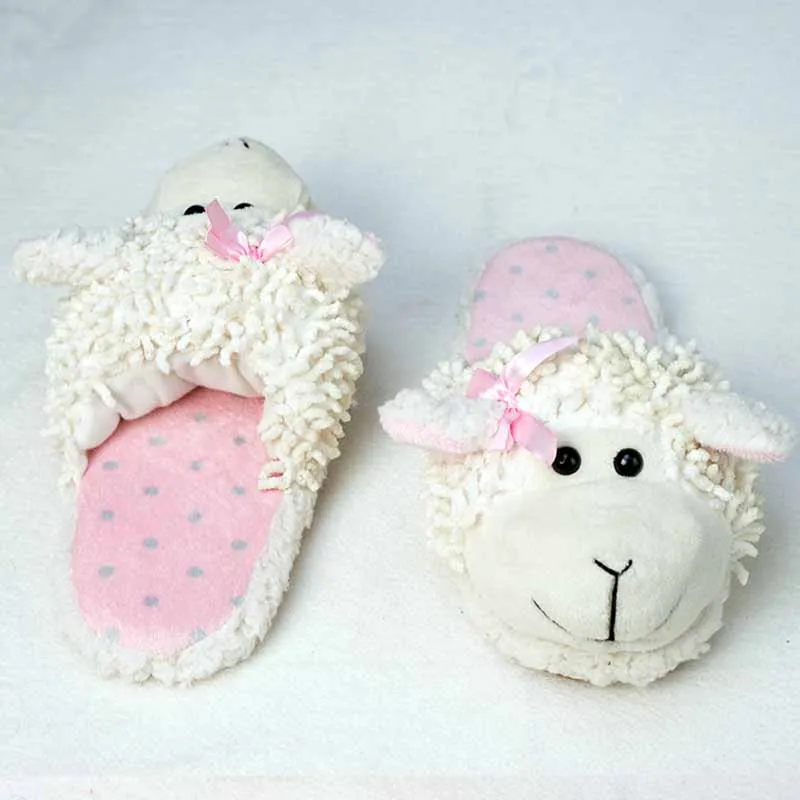 Lovers Warm Woman Slippers Winter Plush Home Floor Shoes House Slippers Children fur slippers Women Anime Cartoon Slippers