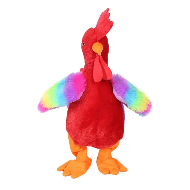 100% новая забавная цветная плюшевая игрушка крик курица песня Walk Shake Head Toy