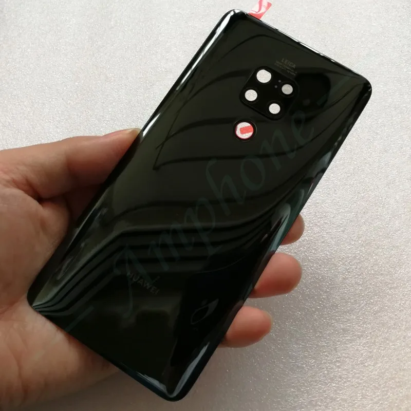 Новая задняя крышка из закаленного стекла для huawei mate 20, запасные части, задняя крышка для батареи, корпус+ рамка для камеры+ крышка для вспышки