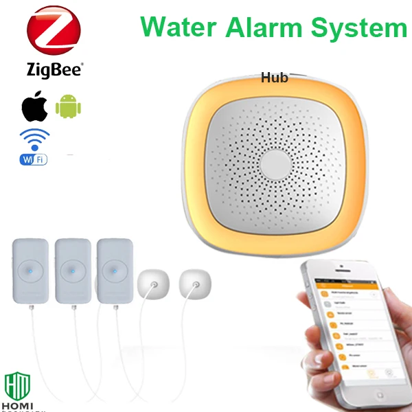 Смарт система охранной сигнализации Zigbee с Wi Fi и датчиком утечки воды|system|system