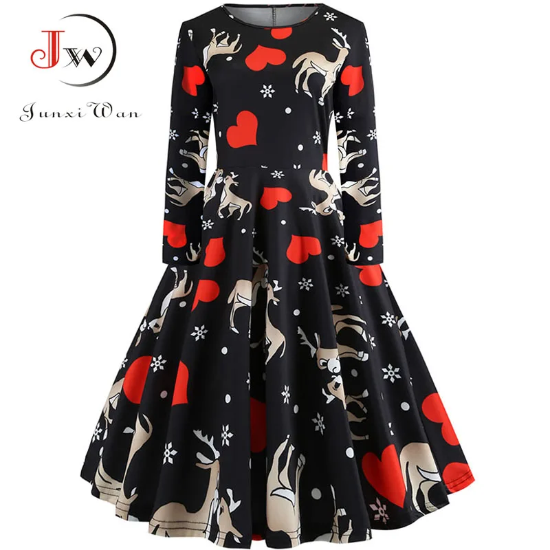 

Plus Size Winter Dress Women Long Sleeve Elegant Vintage Party Dresses Autumn Bodycon Christmas Dress jurken robe femme ete