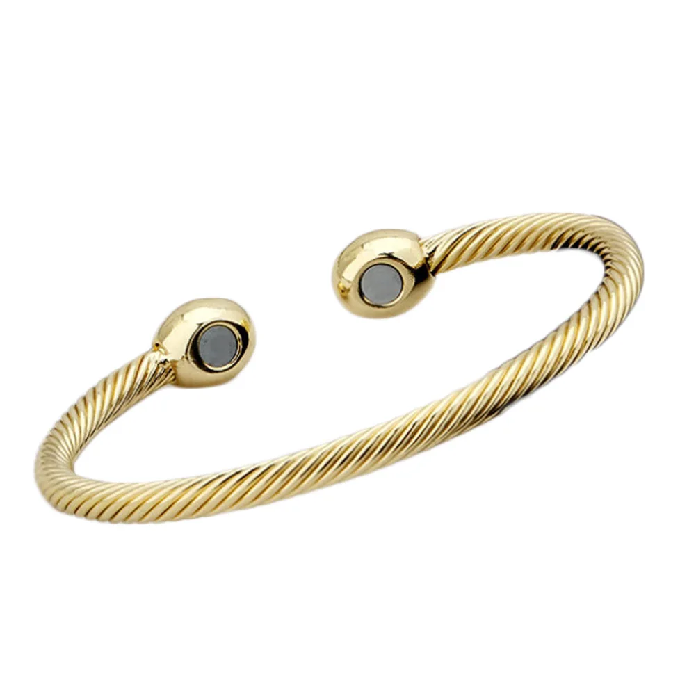 Magnet Jewelry Health Care Energy Bracelets Bangles Healing Copper Magnetic Therapy Bracelet Twisted Open Cuff Bangle | Украшения и