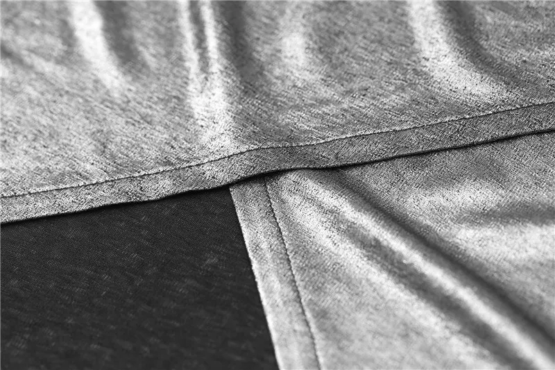 Женский блестящий топик ELF SACK, серебристый блестящий топик, короткий оверсайз топдля улицы, с круглым вырезом для ношения летом