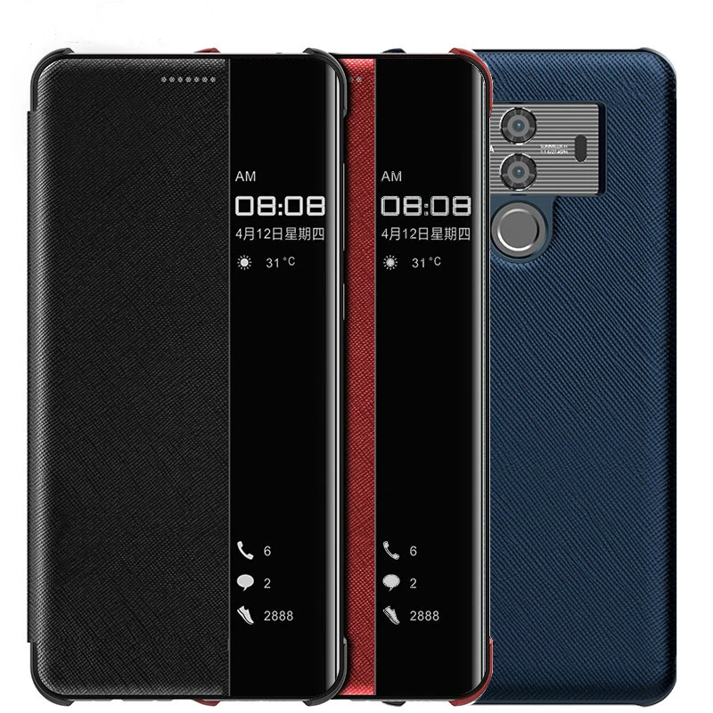 Для HUAWEI Mate 10 Pro чехол Роскошный умный чип вид на окно Флип из натуральной кожи спортивный автомобиль для Huawei Mate 9 Pro Чехол Для Телефона