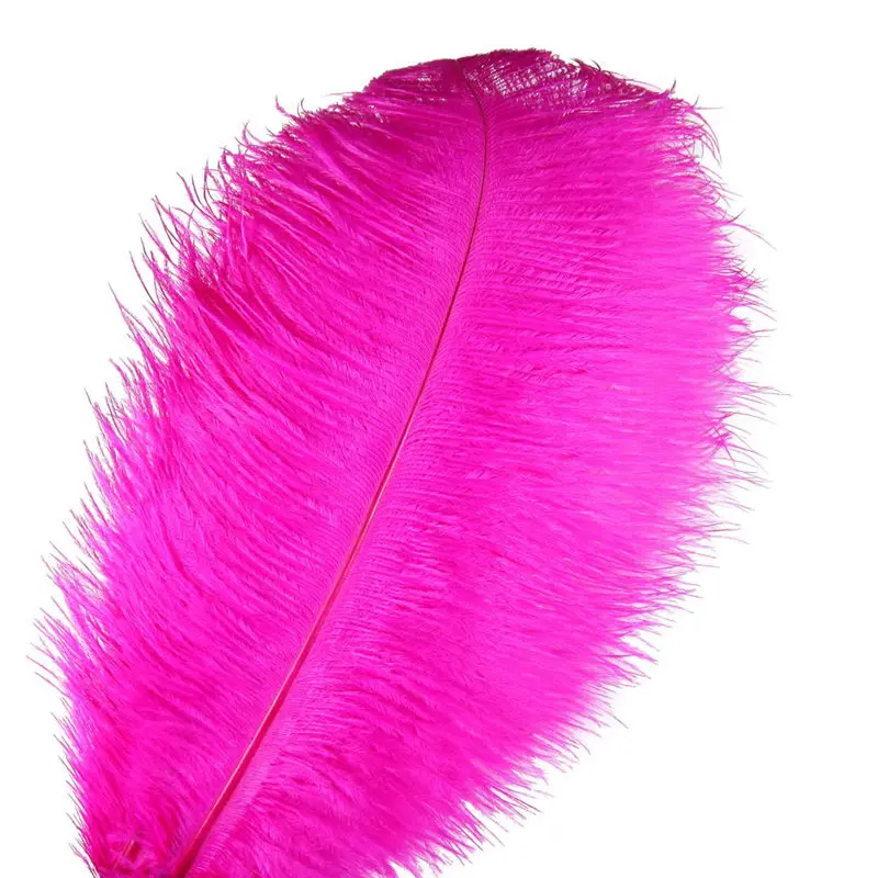 

Wholesale Rose Red Ostrich Feather 15-70CM10-200pcs DIY Christmas Party Wedding Dress Decorations plumes and feathers for crafts