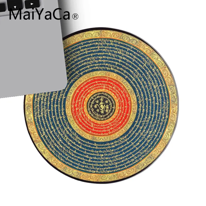 MaiYaCa индийская Мандала с символом Ом в центре ноутбук компьютер геймер Коврик для мыши для украшения рабочего стола резиновый коврик для мышки с аниме