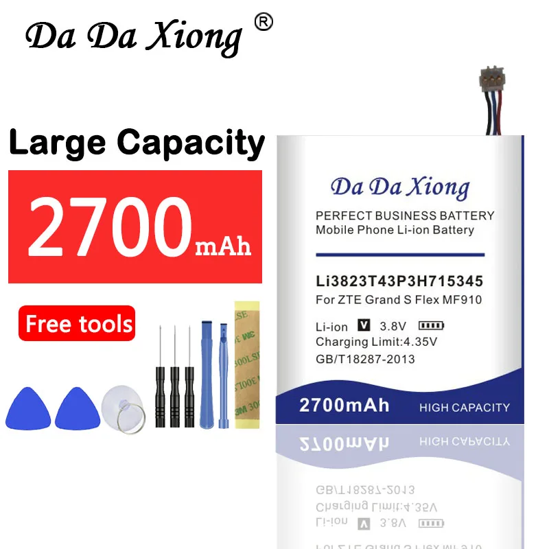 Аккумулятор Da Xiong 2700 мАч LI3823T43P3H715345 для ZTE Grand S Flex/для MF910 MF910S MF910L MF920 MF920S MF920W +