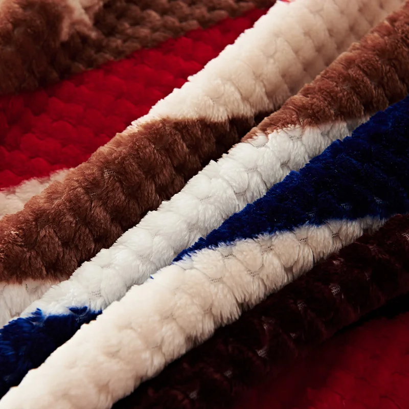 Модное Полосатое покрывало с узором в виде звезд мягкое фланелевое одеяло для