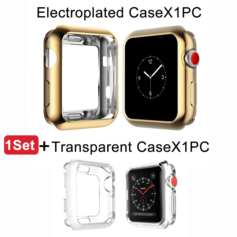 GUYO Universal Soft Protective Case for Apple Watch 2 3 Bumper 42mm 38mm Slim Silicon Cover watch Series 1 | Электроника