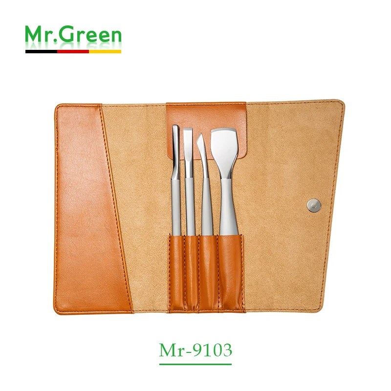 MR. GREEN педикюрный набор машинка для стрижки ногтей подарочный набор из нержавеющей стали профессиональные кусачки для маникюра с кожей набор для маникюра с чехлом набор для ногтей - Цвет: 4 pieces