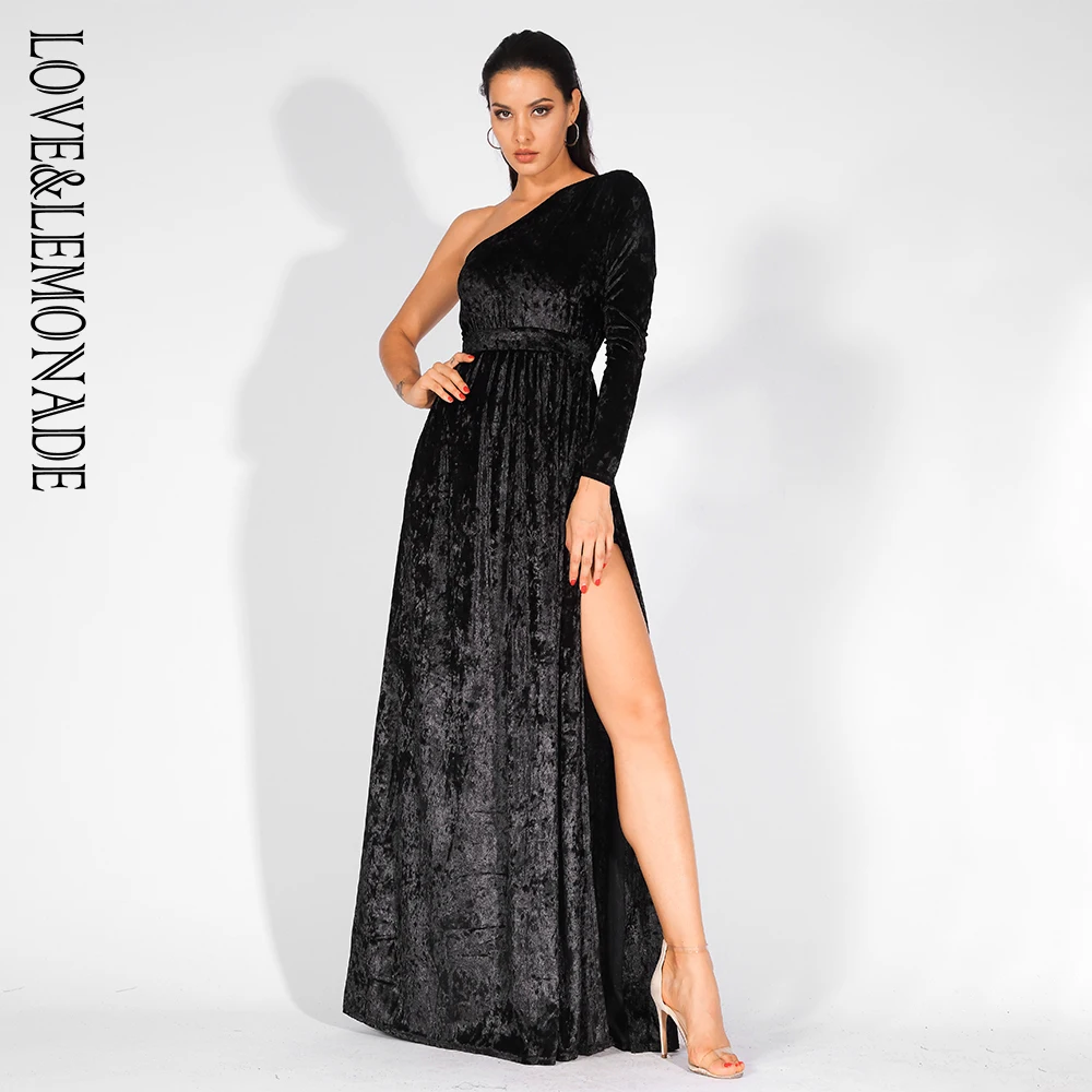 Love& Lemonade сексуальный бархатный комбинезон без бретелек LM81441BLACK