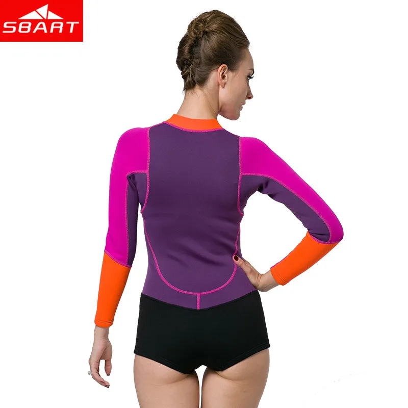 Женский неопреновый гидрокостюм SBART 2 мм для плавания Цельный купальник с длинным