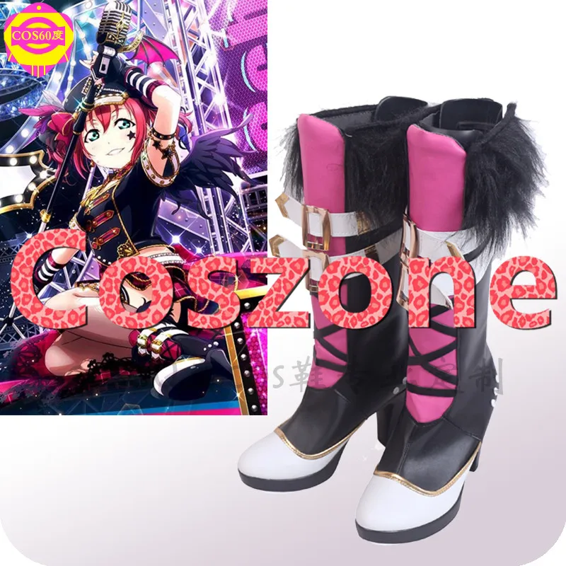 Люблю жить! Солнце! Aqours Ruby Kurosawa панк-рок обувь для косплея ботинки Хэллоуин Карнавал косплей аксессуары для костюмов