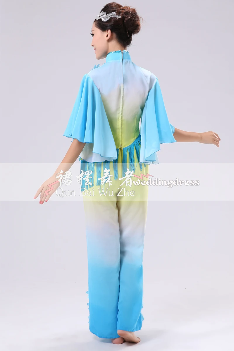 Специальное предложение hanfu юбка с цветочным рисунком танцевальные костюмы для танцоров народная танцевальная одежда Yangko современная одежда с барабаном классическая