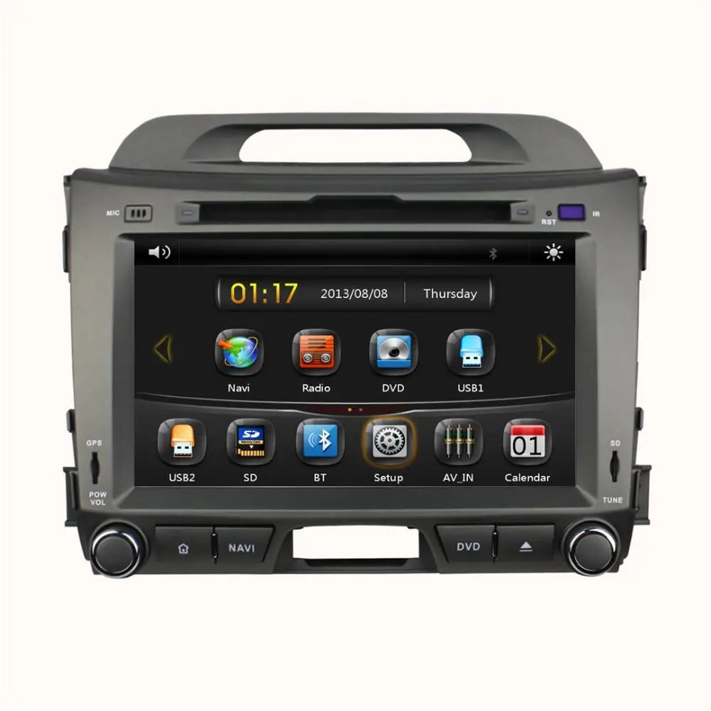 Автомобильный DVD плеер 8 &quotс GPS(opt) аудио Радио стерео USB/SD BT/TV мультимедиа для KIA