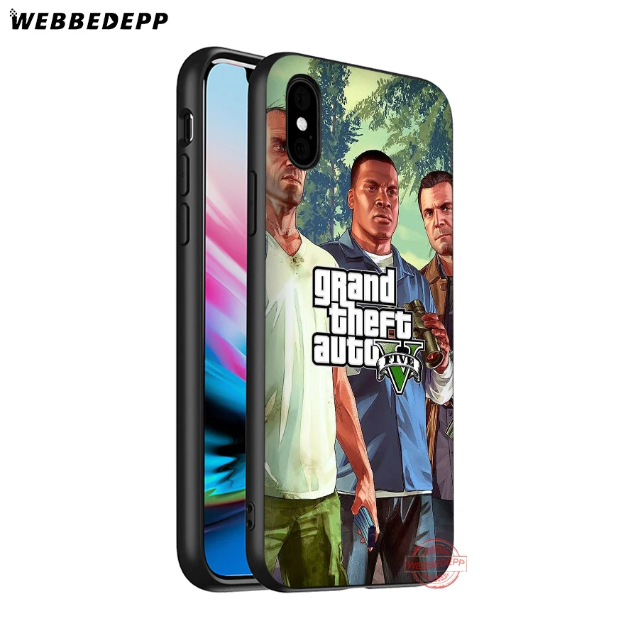 WEBBEDEPP Grand Theft Auto GTA V Мягкий силиконовый чехол для iPhone 8 7 6S 6 Plus 11 Pro XS Max XR X 5 | Мобильные