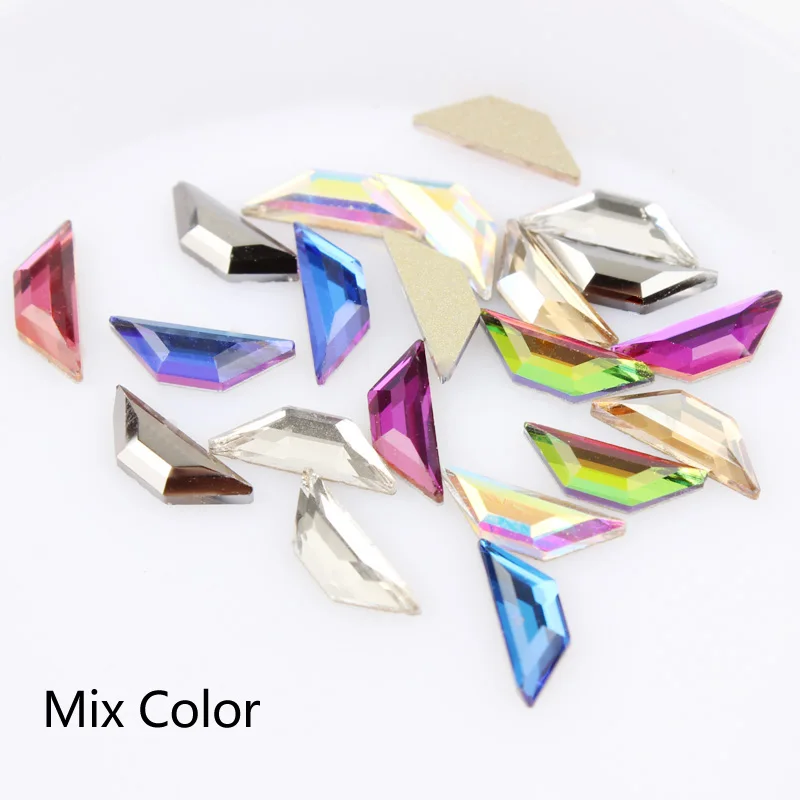 8 Mix Color T Форма 3D ногтей стразы камни Flatback камни 30/100 шт 7 цветов DIY украшения для маникюра со стразами для ногтей - Цвет: 8 Mix Color
