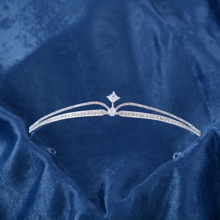 Новинка 2017 женская свадебная повязка на голову с фианитами|headband hair jewelry|hair jewelrybridal