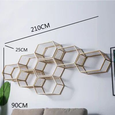 Креативный Золотой встроенный Diy настенный блок книжный шкаф ряд гардероб столовая гостиная офис отель дисплей мебель - Цвет: 8 units
