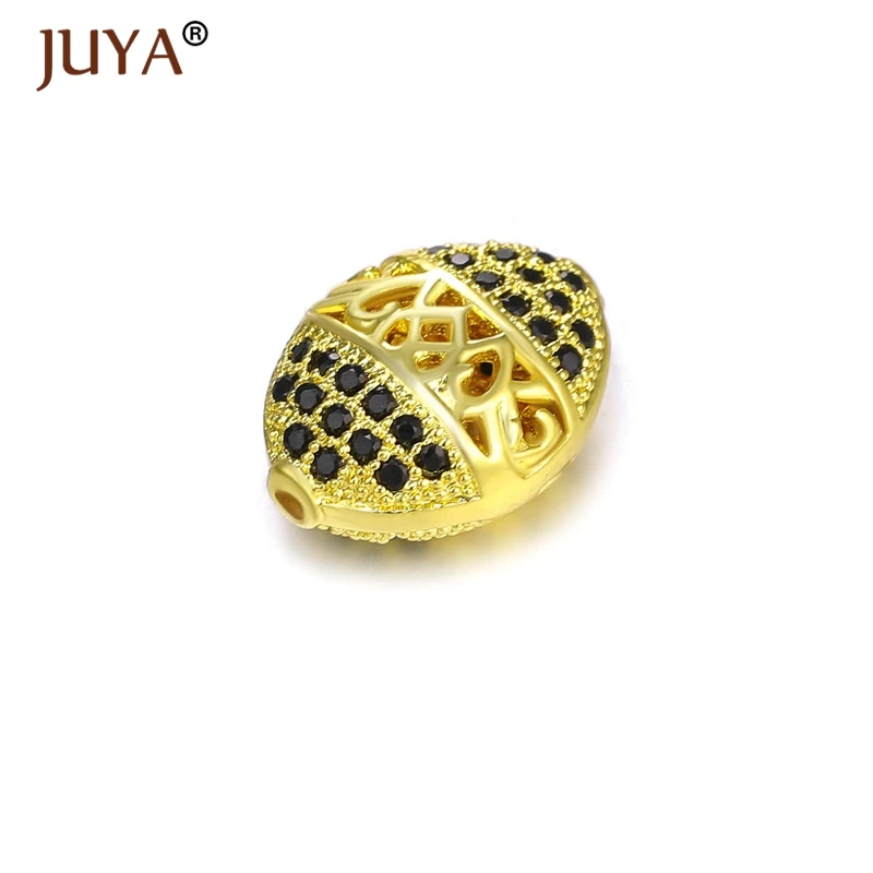 silver 4 Pcs Juya Новые Медные металлические микро проложенные черные циркониевые Стразы овальной формы разделительные бусины аксессуары для изготовления ювелирных изделий 4 шт./лот - Цвет: silver 4 Pcs