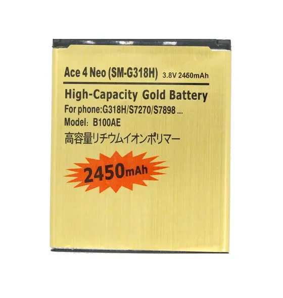 2450 мА/ч B100AE/EB BG313BBE ионная Золотая батарея для Samsung Galaxy Ace 3 тренд 2 Lite ACE 4 Neo S7270 S7272 S7898