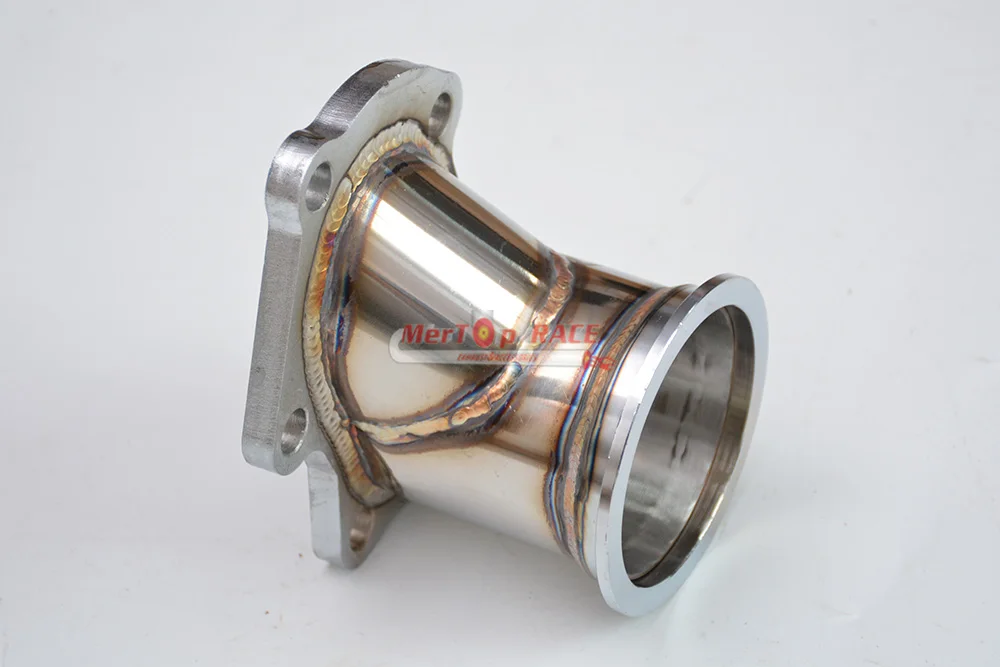 MERTOP Race 3mm thick full SS304 5 Bolt to 3&quotInch Stainless Steel Conversion Exhaust Adaptor+Flange V-Band Clamp | Автомобили и