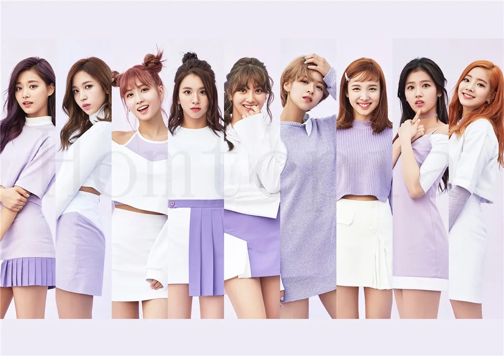 Дважды плакаты K-POP наклейки на стену с белым покрытием бумага печатает Высокое разрешение гостиная спальня бар домашнего искусства бренд - Цвет: Лиловый