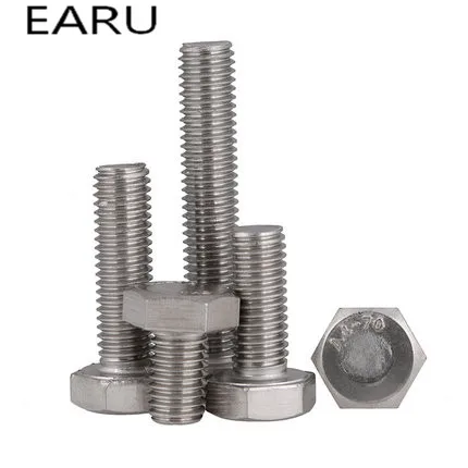 Болт-шестигранник DIN933 стандарта Rich размеров из нержавеющей стали 316 с гайкой, онлайн оптовая продажа от завода M6*10-M6*150.