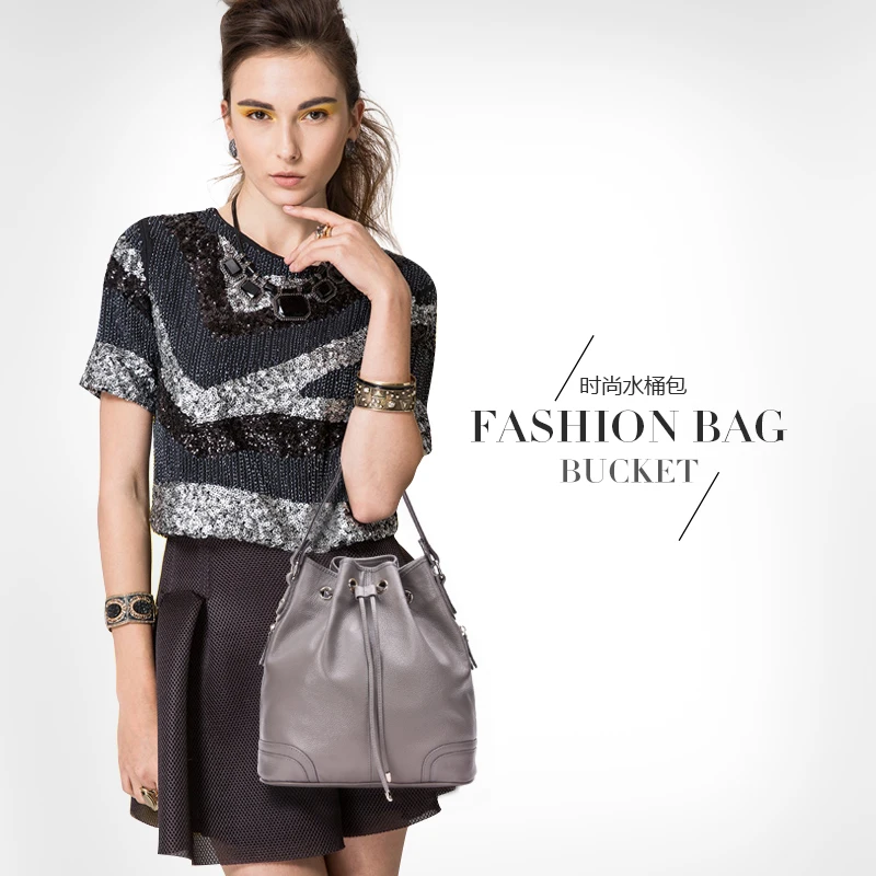 Сумка женская из натуральной воловьей кожи|bucket bag|fashion women bagswomen bag |