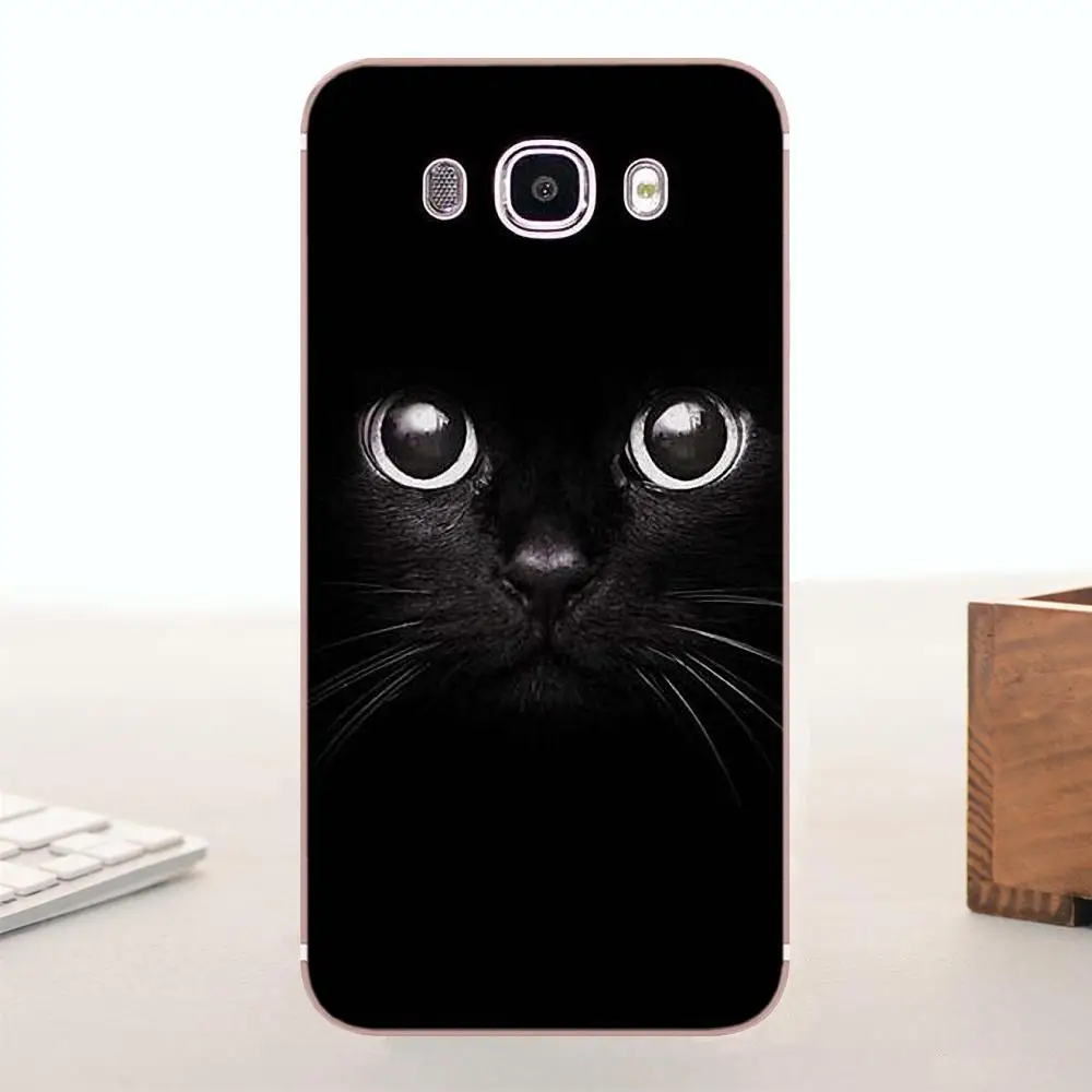 Черный кот для Sony Xperia Z Z1 Z2 Z3 Z4 Z5 compact Mini M2 M4 M5 T3 E3 E5 XA XA1 XZ Премиум мягкий Силиконовый
