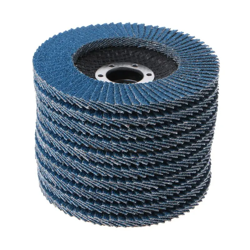 10PCS Professional Flap Discs 115mm 4.5Inch Sanding Discs 40 Grit Grinding Wheels Blades For Angle Grinder PowerTool Accessories