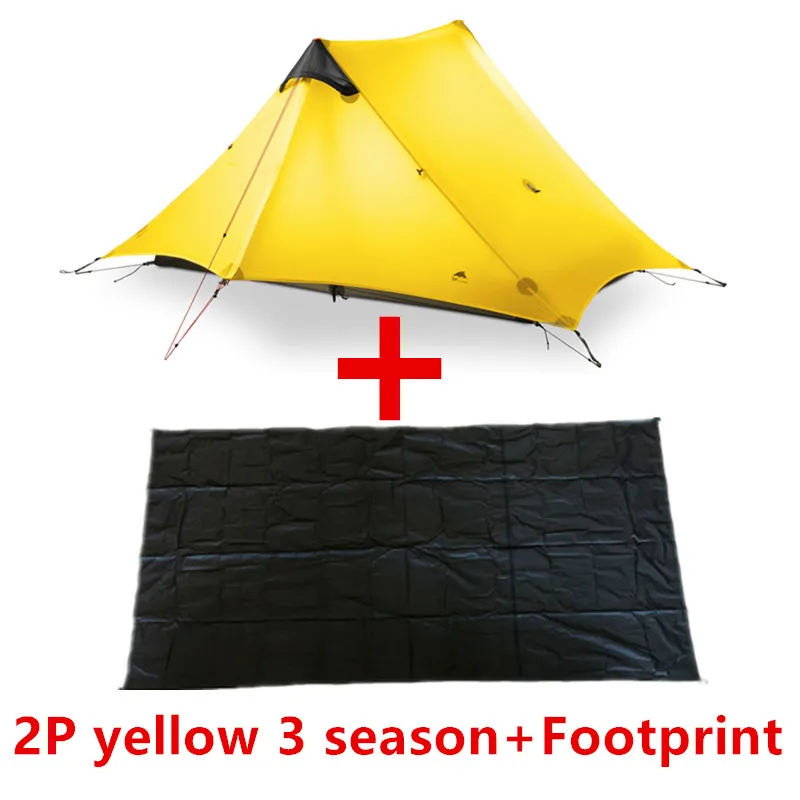 2P yellow 3 season B 3F UL GEAR LanShan 2 Tent Oudoor Ultralight Camping 15D Silnylon 1 Person 2 Person Tent 3 Season Tent Winter 4 Season Tent - Цвет: 2P yellow 3 season B