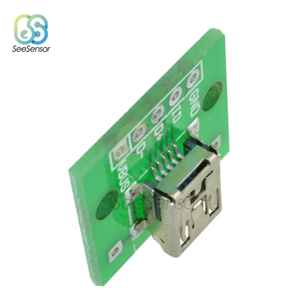 5 шт. Мини Micro USB Для DIP адаптер конвертер тип A Женский Мужской USB адаптер 2,54 мм Печатная плата Разъем DIY Электронный