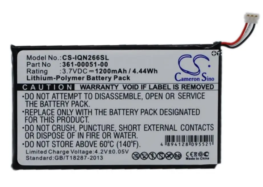 

Cameron Sino 1200mah battery for GARMIN Nuvi 2460LMT Nuvi 2660LMT Nuvi 2669LMT 361-00051-00 361-00051-01 361-00051-02 batteries