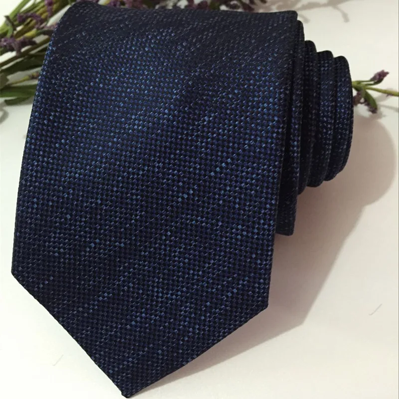 Мужской галстук в клетку голубой черный жаккардовый Шелковый свадебные костюмы