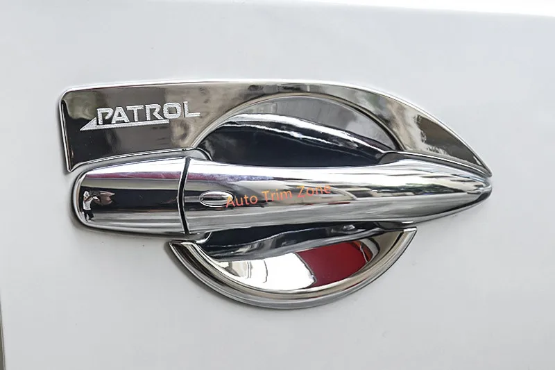 4 шт. ABS внешняя дверная ручка Чаша Накладка для Nissan Patrol Y62 2010-2018 | Автомобили и