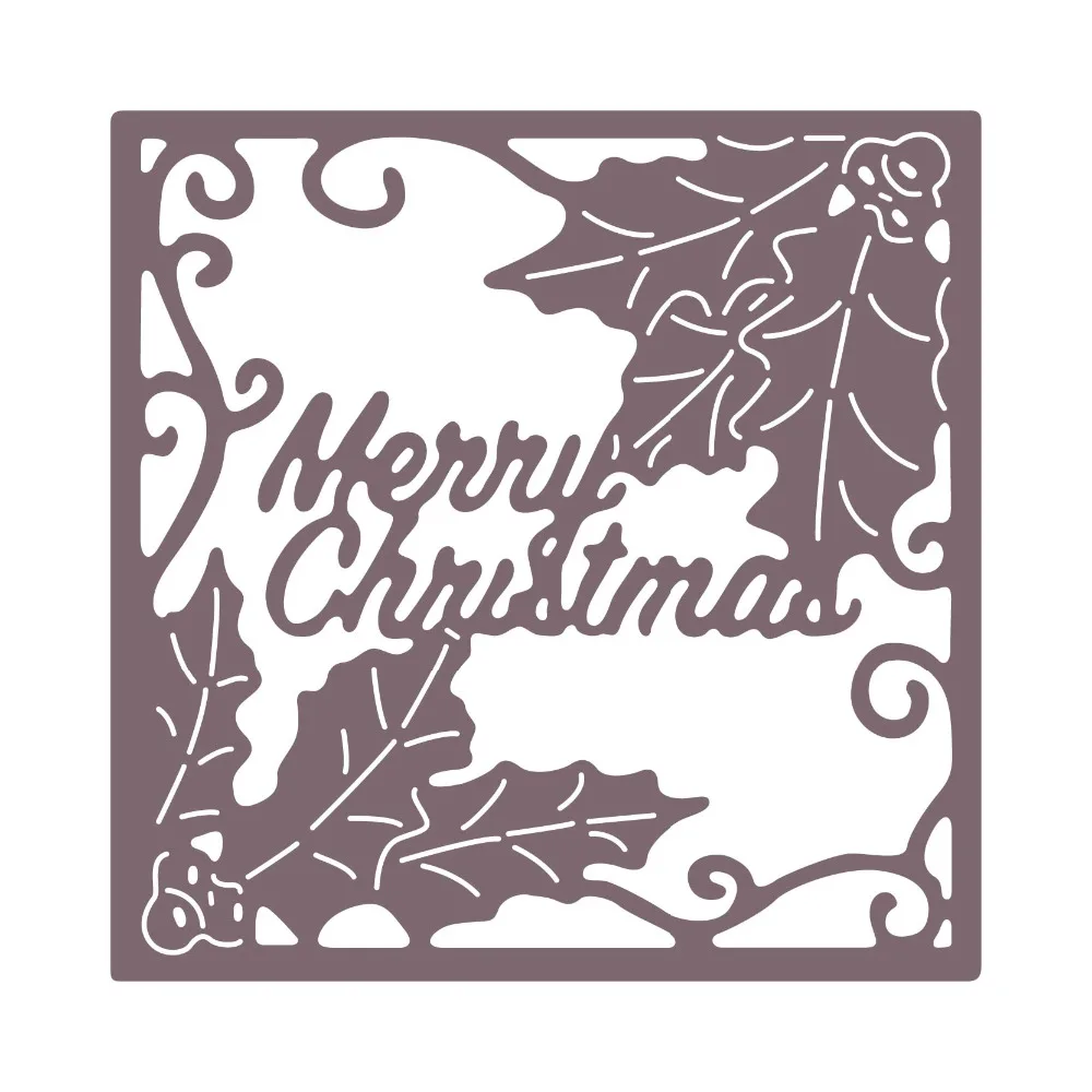 Штампы скрапбукинга с Рождеством квадратные штампы для резки металла новинка 2019