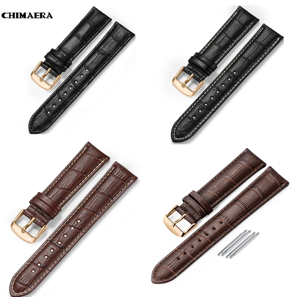 CHIMAERA ремешки для часов 12 мм 13 мм 14 мм 15 мм 16 мм 18 мм 19 мм 20 мм 21 мм 22 мм 24 мм кожаный ремень из кожи аллигатора