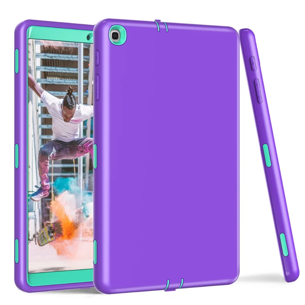 Для Samsung Galaxy Tab A 10,1 SM-T510 SM-T515 чехол 3 слоя полный корпус защитный чехол пластик+ резиновый чехол T510 Coque Funda