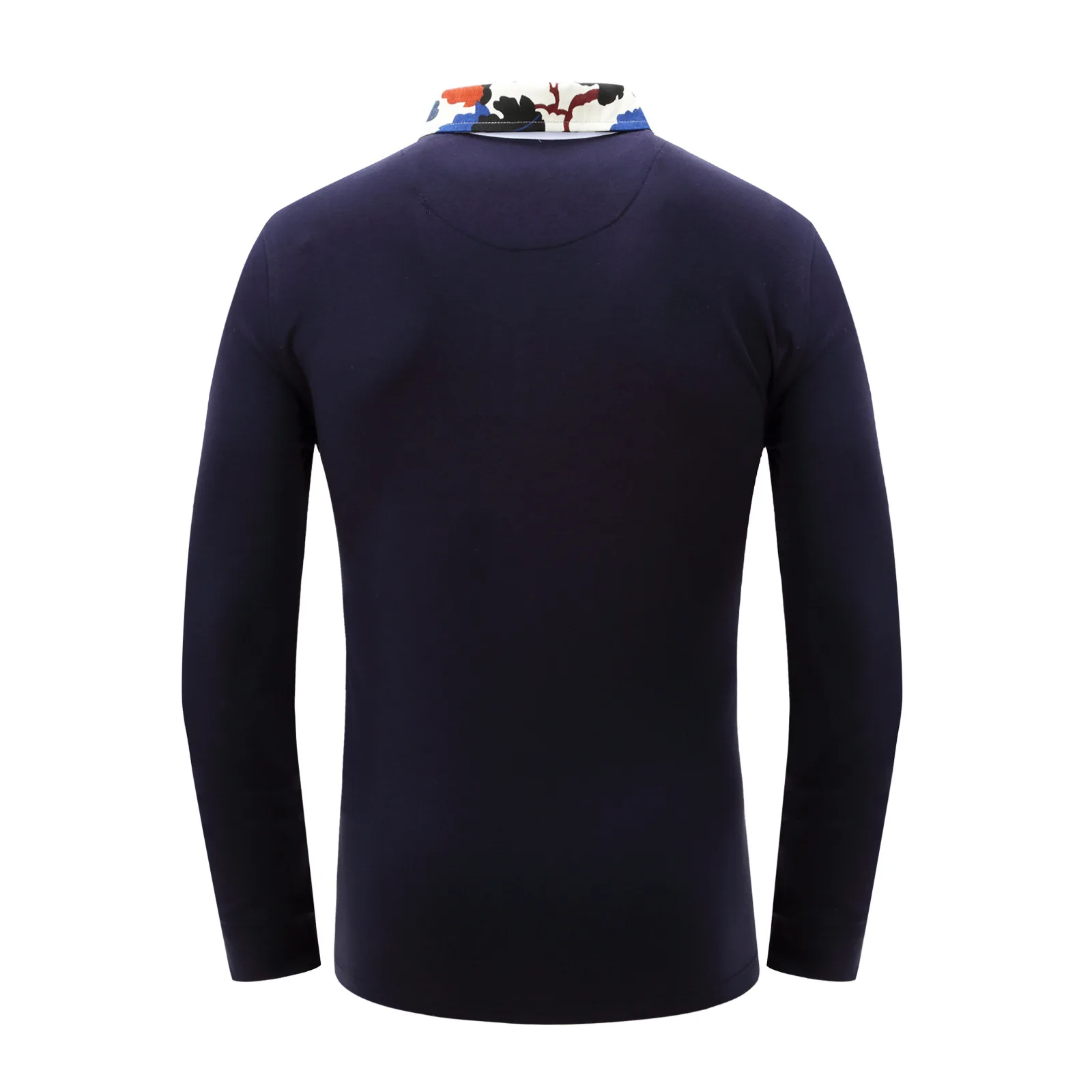 Мужская приталенная рубашка поло Fredd модная повседневная с длинным рукавом и