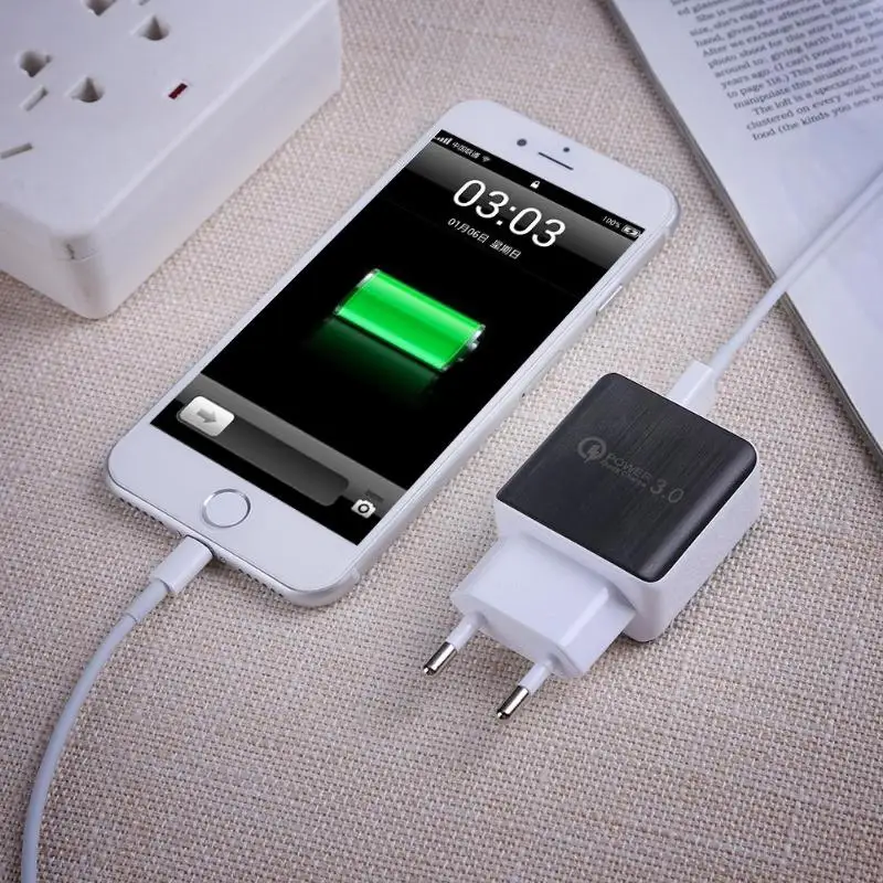 Quick Charge 3 0 USB переходник для зарядного устройства 18 Вт samsung s9 s8 iPhone X 8 7 plus 6s быстро